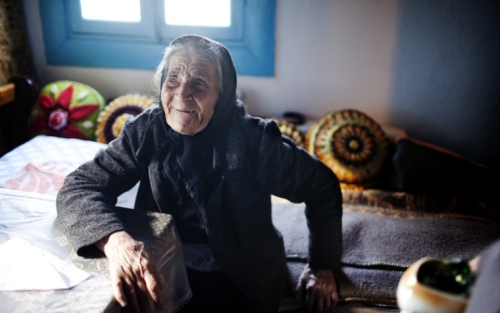 Elderly greek woman on Lesbos